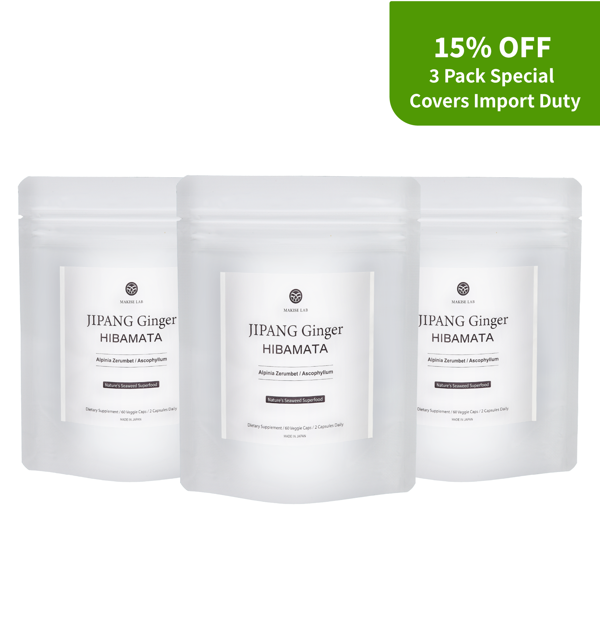 JIPANG Ginger HIBAMATA 3 Pack Set